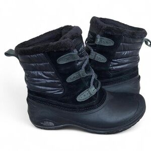 The North Face SHELLISTA II Women WaterProof Leather Shorty Boots Black Size 10
